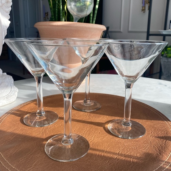 Set of 4 Martini Glasses - Picture 1 of 3